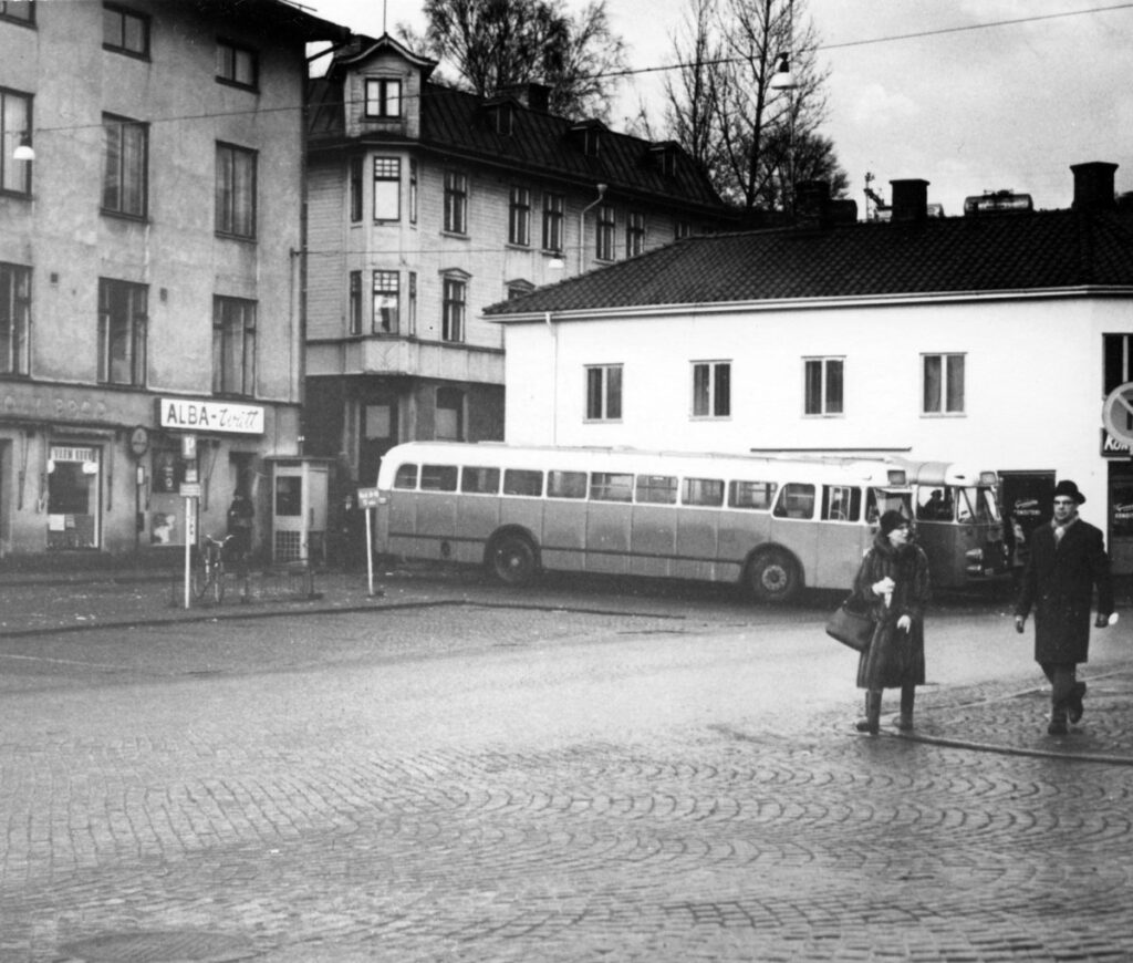 Gamla torget i Kvarnbyn 1960-tal.