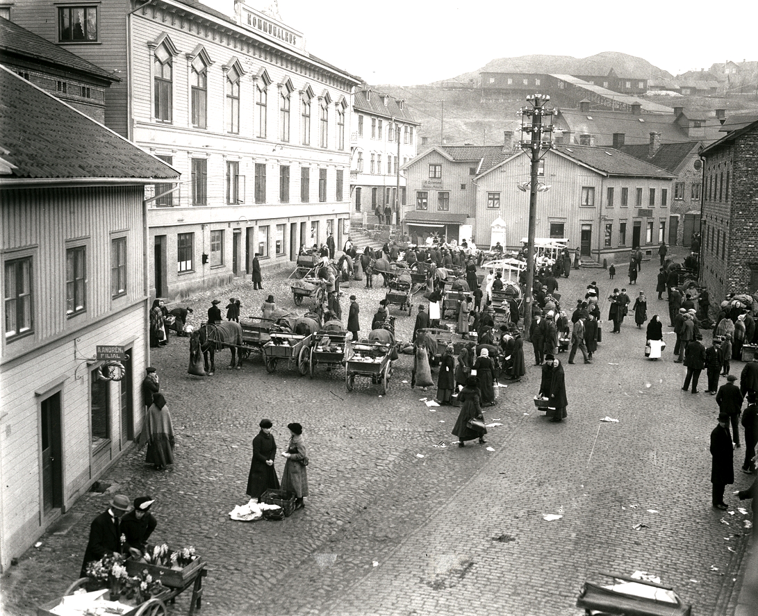 Kvarnbyn, torget 31 mars 1921.