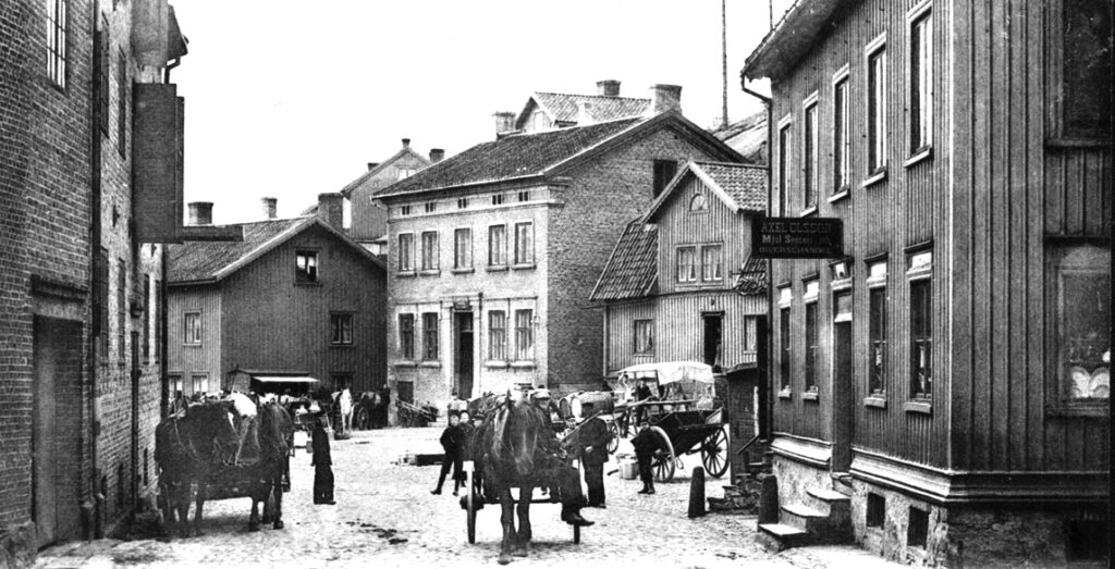 Kvarnbyn, torget ca 1900-talet.