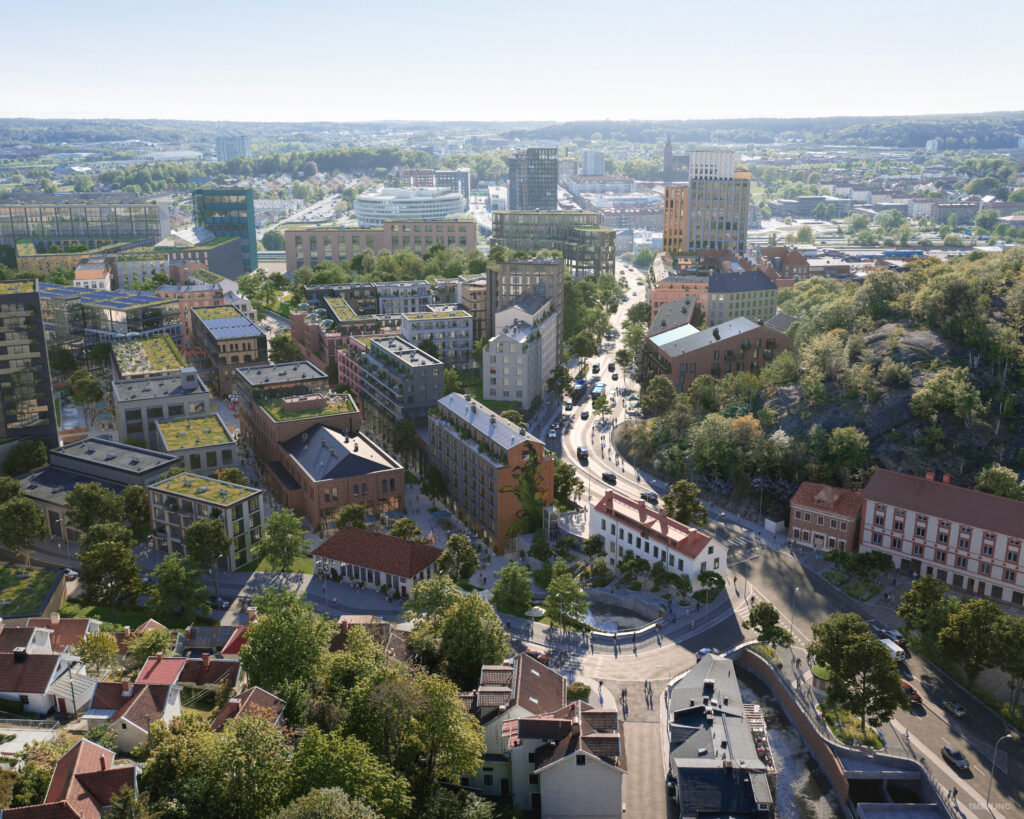 Kvarnbygatan, forsåker i Mölndals Kvarnby.